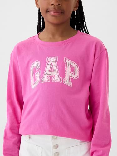 Image of Gap Girls Long Sleeve Logo Tee T-Shirt