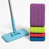 MR BLYN Microfiber Mop Pads (4 Pack), Reusable Washable Replacement Pads for...