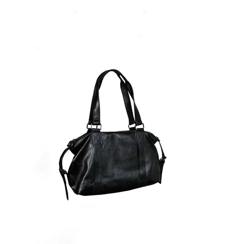 Women's PU Leather Tote Weekend Travel Bag Carry on Personal Item Shoulder Gym Overnight2