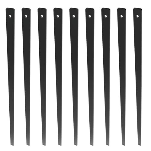 VEVOR Staircase Metal Balusters, 38'' x 1'' Flat Aluminum Alloy Decorative Banister Spindles, 72 Pack Deck Baluster with Screws, Classic Hollow Deck Railing Satin Black Powder Coated for Porch by VEVOR - Image 9