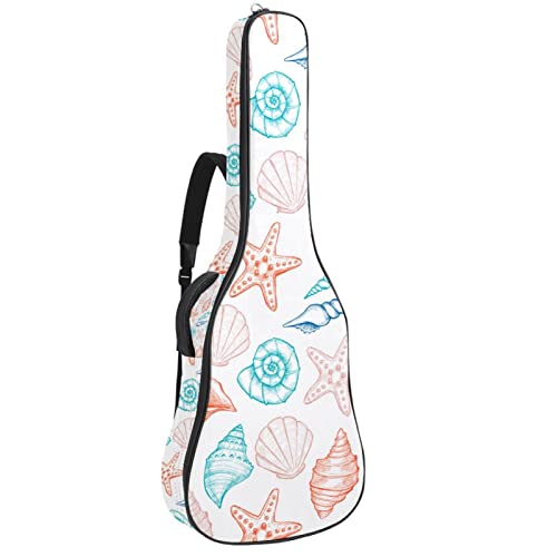 Housse étanche pour guitare acoustique avec double bandoulière et poche Motif étoile de mer, Multicolore 01., 42.9×16… - Les Beatles, Paul McCartney, John Lennon, RIngo Starr, George Harrison Housse étanche pour guitare acoustique avec double bandoulière et poche Motif étoile de mer, Multicolore 01., 42.9x16…