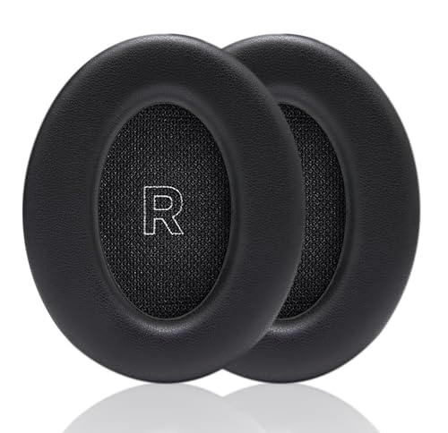 Repuestos para almohadillas de auriculares compatibles con Bose QC Ultra | Almohadillas de cuero proteico negro de alta densidad y aislamiento acústico miniatura 1