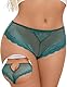 comeondear Damen Unterhosen Spitze Panties Große Größen Brazilian Slips Hipster Dessous Sexy Unterwäsche für Mollige Frauen Curvy String Tanga Erotische Höschen Reizwäsche Thong Women(Grün,XXL)