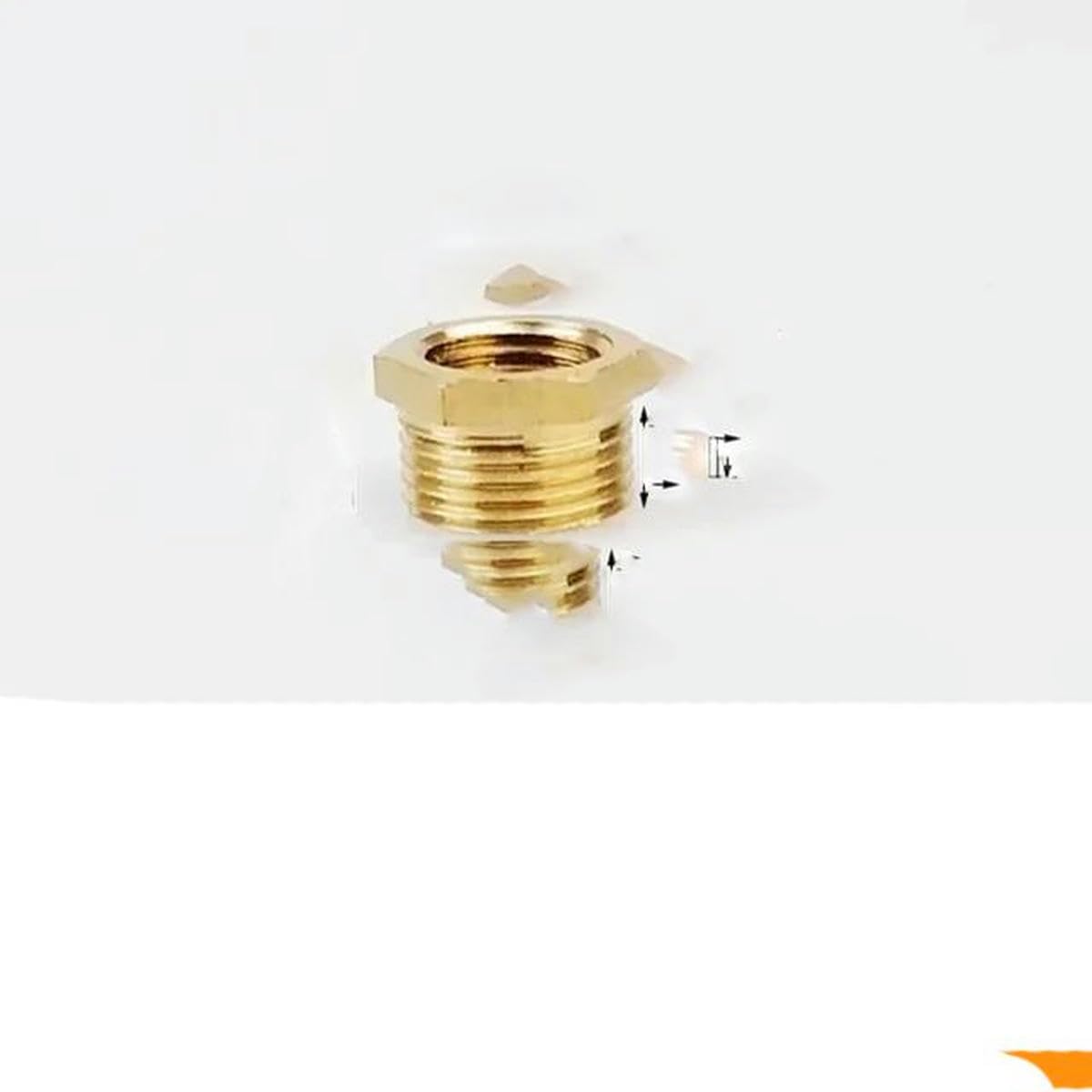 Conector de tubería reductor de buje hexagonal de latón F a M roscado 1/8 1/4 3/8 1/2 3/4 Conector reductor de adaptador de gas de agua de cobre-F 02 a M 03-100 piezas