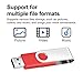 FEBNISCTE 10 Pack Flash Drive 128MB Bulk USB 2.0 Memory Sticks, Swivel Thumb Drives 128 MB Red Pen Drive for Small Data Storage, Zip Drive Multipack Jump Drive Embroidery Machine Promotional Gift