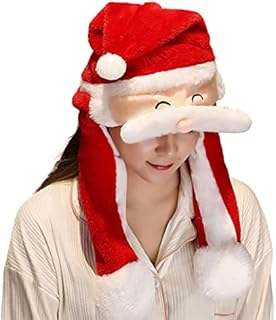 Cute Moving Ear Cartoon Hat, Rabbit Hat Ear Jumping, Soft Plush Hat Cap with Deer/Santa Claus/Pumpkin Pattern for Kids, Adults Party Hat