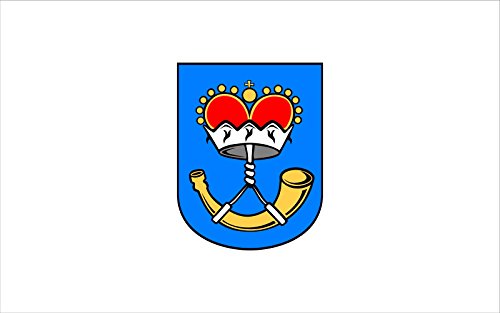 Drapeau large POL Kłecko Pologne finition premium textile résistant