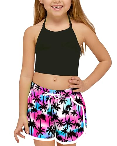 Image of Deerose Kids Hawaiian Swim Board Shorts Quick Dry Active Swim Trunk 5-14 Years