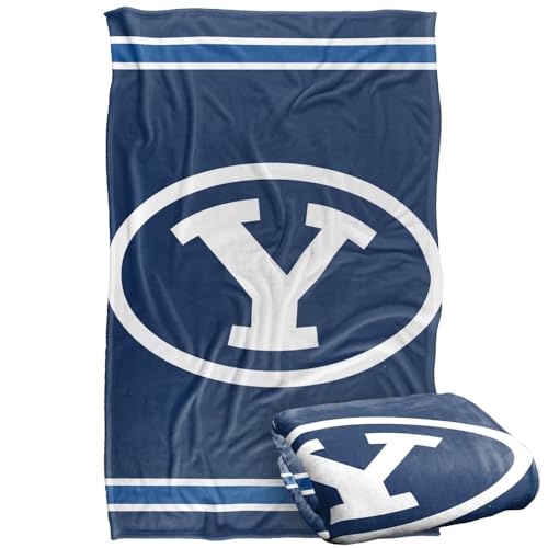LOGOVISION Brigham Young University Primary Logo Stripes Silky Touch Super Soft Throw Blanket 36"x58"