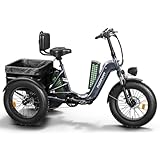 WHAT YOU CAN GET: In addition to the PUCKIPUPPY Husky Plus electric tricycle, there is also an extensive riding kit package (containing tricycle front basket, cell phone holder, water cup holder, bike mirrors, locks, and a bike helmet) that constitut...