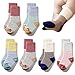 Toddler Baby Boys Girls Socks - Cotton Crew Socks for Baby Gifts Pack (Yellow, 2-3T)