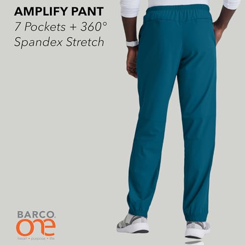 BARCO One Amplify Classic Fit Scrub Pant for Men – Bahama, 7-Pocket Pants w/ 360 Spandex Stretch, Moisture Wicking, Anti-Static and Quick-Shed – Medium, Regular Fit by BARCO - Used condition - Image 4
