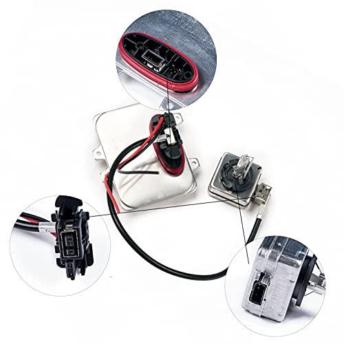 5Dv 009 000-00 Xenon Hid Headlight Ballast Control Unit W/D1S Bulb & Igniter Module Compatible With Cadillac Escalade Bmw E60 Volkswagen Golf Ch Ry Sler Town & Country, Replaces 12767670 15782392 #TOP1