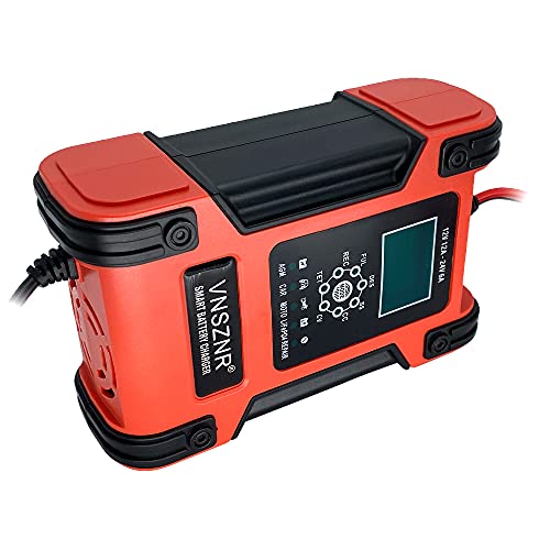 Lifepo4 Charger Motorcycle Battery Charger 12V 12A/24V 6A Automatic Smart Trickle Charge Pulse Repair Charger For Lifepo4,Agm,Lead-Acid Batteries,Atvs/Golf Cart/Lawn Mower/Rv/Boat/Suv #TOP1