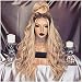 DLME 180 Density Glueless Wavy Wig 24Inch Synthetic Ombre Honey Blonde Lace Front Wigs for Women Heat Resistant (24)