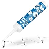 PAULINN 1 Pack Clear Silicone Caulk, 100% Waterproof Silicone Sealant Adhesive Caulking,9.47FL.OZ/280ML