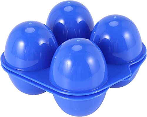 Norhogo Boîte à œufs de camping en plastique - 4 œufs - Réfrigérateur - Portable - Résistant aux chocs - Pour le camping en plein air