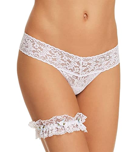 Thong invisible Hanky Panky I Do anti-marques avec jarretière mariage