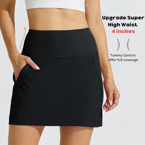 Willit Women's Golf Skirts Zipper Pockets High Waisted Stretchy Skorts Quick Dry Athletic Tennis Casual Skorts4