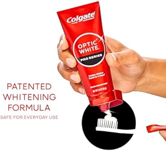 Colgate Optic White Pro Series Stain Prevention Hydrogen Peroxide Toothpaste, Teeth Whitening Toothpaste, Effectively Removes Tea, Coffee, and Wine Stains, Enamel-Safe for Daily Use, 3 Pack, 3.0 oz