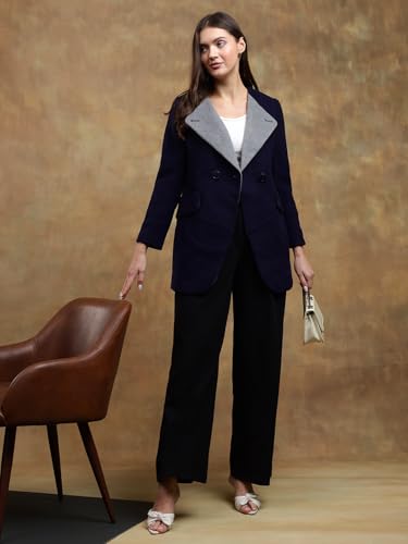 Image of KOTTY Womens Cotton Blend Standard Length Elegant Style Coat - Classic Style with Modern Detailing