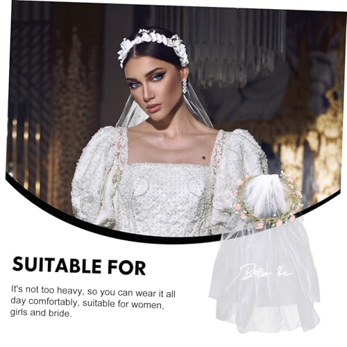 Couronne de fleurs mariage blanche voile mariée tête floral accessoire coiffure