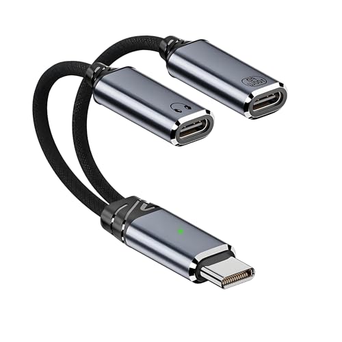URANT 2�C��1 USB C�X�v���b�^�[ �f���A��USB C�w�b�h�t�H���Ə[�d��A�_�v�^�[ Type C�I�[�f�B�I�A�_�v�^�[ PD100W�����[�d�C���^�[�t�F�[�X�t�� iPhone 16/15�AGalaxy S23 S22/Note 20�ɑΉ� (�O��