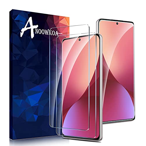 Anoowkoa Protector Pantalla para Xiaomi 12 Lite,Cristal Templado Pantalla Entera Antihuellas Anti-explosión elícula protectora de vidrio templado Xiaomi 12 Lite,2 PCS Cover