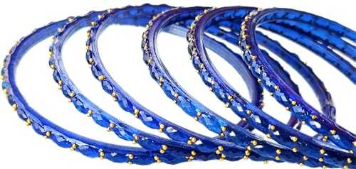 Image of JPS Plain and Glossy Finished Raindrop Glass Bangles Set for Women & Girls | Traditional Ethnic Chudi for Wedding, Party & Regular- Set of 12 Pcs of One Colour | Wedding Special