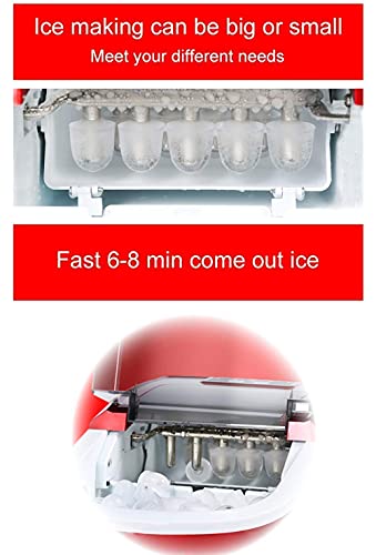 Máquina automática portátil para hacer hielo eléctrica mini, 15 kg/24 h, para bares, cafeterías y teterías, con cubos redondos miniatura 4