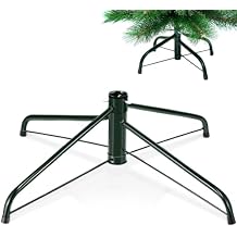 Roowest Replacement Christmas Tree Stand for Artificial Trees, Universal Metal Christmas Tree Base Folding Artificial Xmas HolderGreen,16 Inch