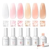 PEACECOLOR Builder Uñas Gel Base Rubber 10ML, Pintauñas Semipermanentes Blanco Lechoso Rosa Nude Gel Constructor para Extensión Reconstrucción Decoración de Uñas Principiantes y Profesionales