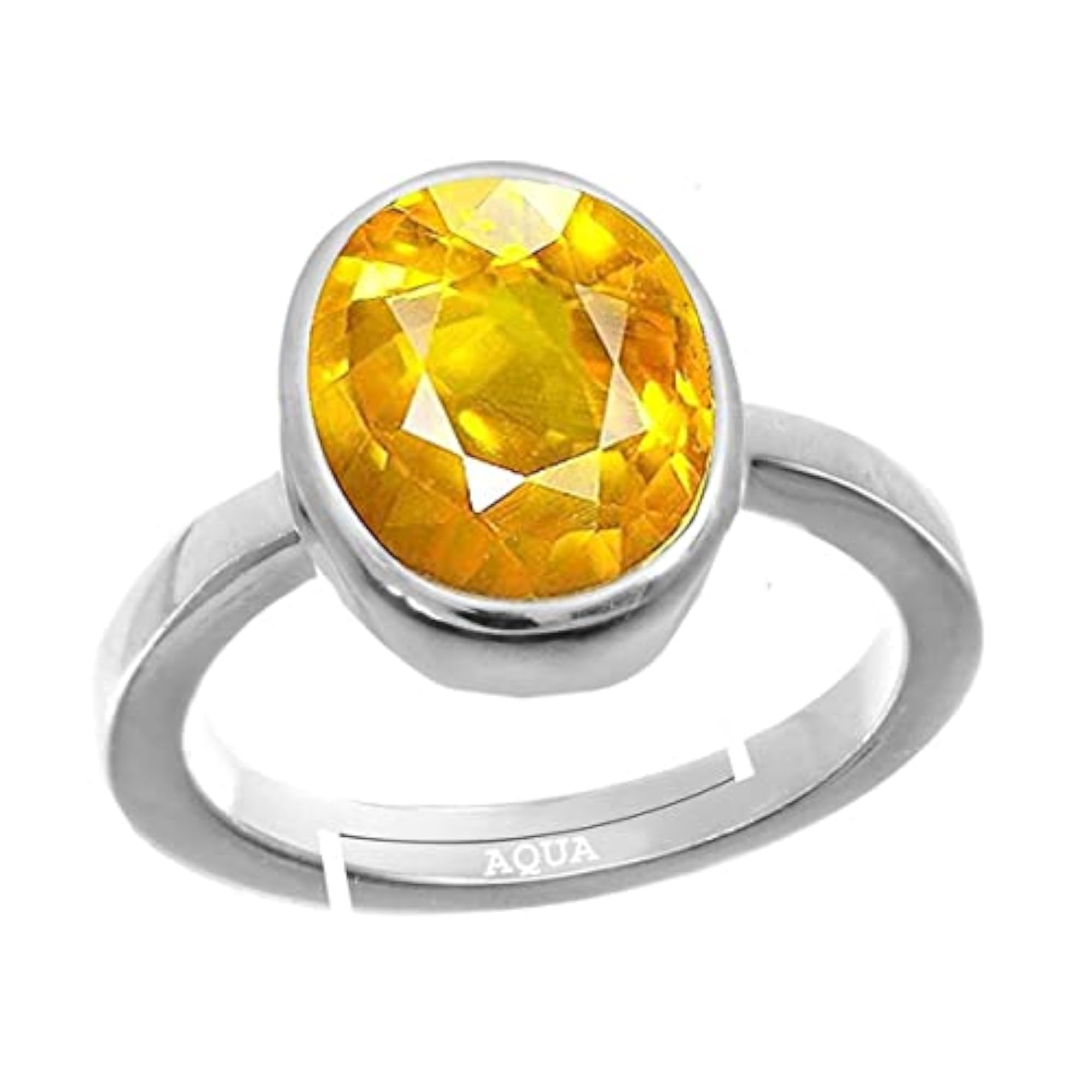 Natural Yellow Sapphire Adjustable Ring, 4.25 Ratti