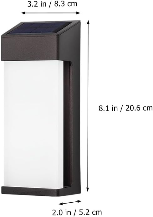 DOITOOL Solar Wall Lamp Outdoor Waterproof 8.11 Inch Led Solar Power Light for Garden Patio Yard Decorative and Security Outdoor Wall Lighting