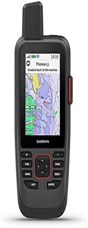 Garmin GPSMAP 86Sci, Floating Handheld GPS with Button Operation, Preloaded BlueChart G3 Coastal Charts And Inreach Satellite Communication capabilities, Stream Boat Data From Compatible Chartplotters