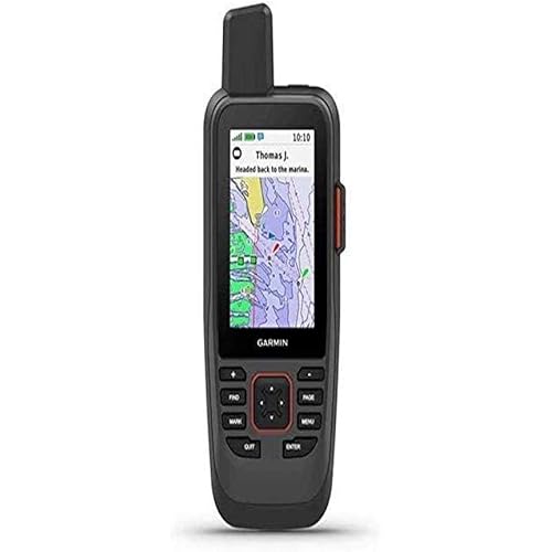 Garmin GPSMAP 86Sci, Floating Handheld GPS with Button Operation, Preloaded BlueChart G3 Coastal Charts And Inreach Satellite Communication capabilities, Stream Boat Data From Compatible Chartplotters