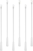 HOMSFOU 6 Pçs Varinha Cega Persianas Verticais Peças De Reposição Haste Cega Com Gancho Abridor De Cortina De Plástico Haste De Inclinação Para Cortina De Janela 12 Polegadas