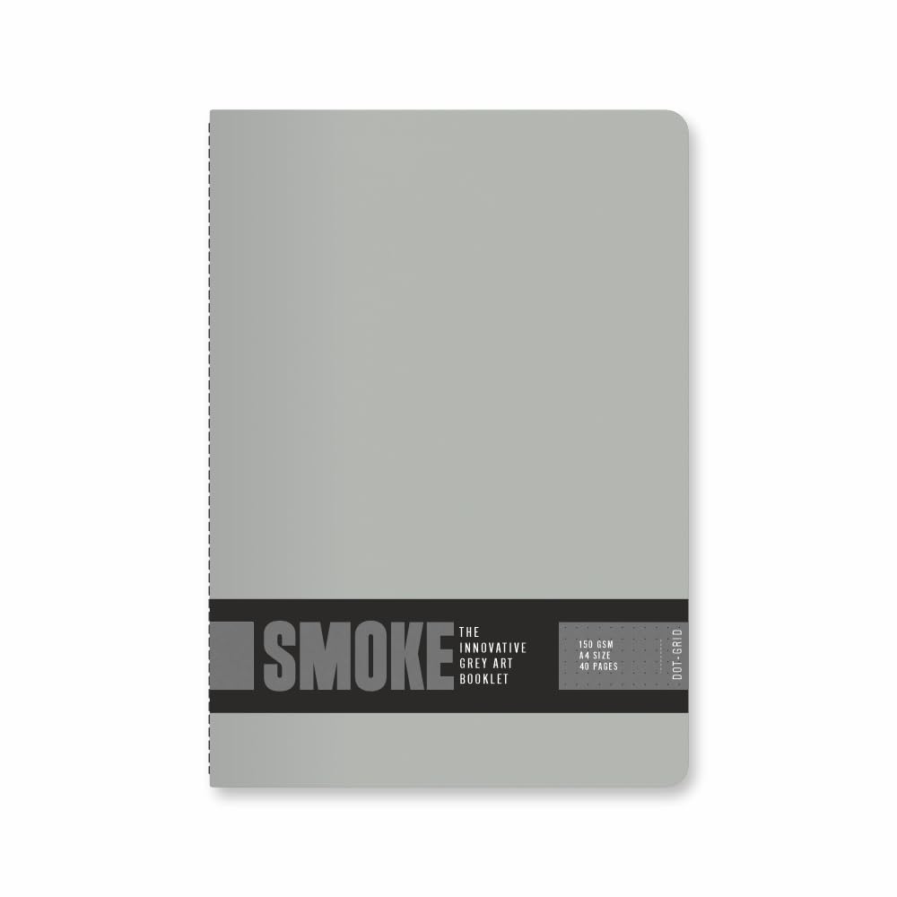 Anupam Smoke Booklet Sketbook - Grey Toned Dotted Grid Page - Acid Free - 150 GSM - 40 Pages (A4)-image-5