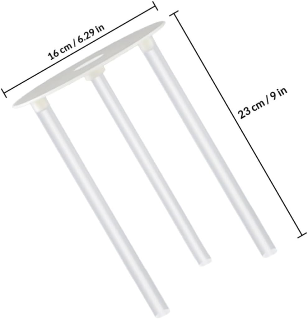 White Cake Separator Plates Set for Plastic Tiered Layer Construction