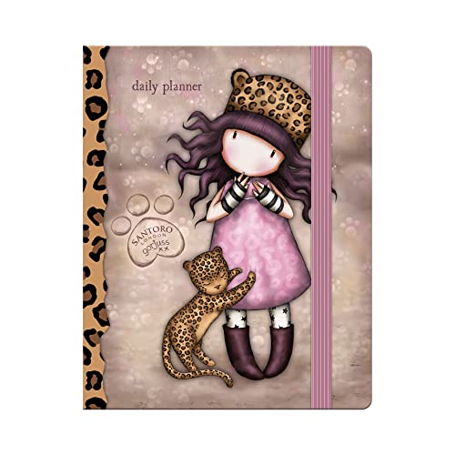 SANTORO Gorjuss 2025 Planificador Diario Semana para Ver Agenda con Agendas Mensuales y Anuales - Para Su Hermana Amiga Mamá Novia - Purrrrrfect Love | 74 pegatinas incluidas