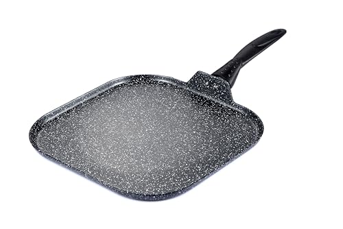 Ignite Cookware Sartén cuadrada antiadherente de 28 cm | Sartén para parrilla | Sin PFOA | Inducción | Tava cuadrada | Sartén para crepes | Sartén para panqueques