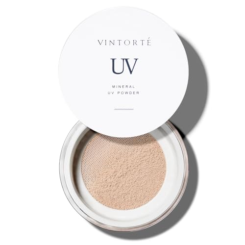 VINTORTE SPF50+ PA++++ ミネラル UVパウダー 顔 日焼け止め パウダー (シアーピンク, ケース) - VINTORTE - 商品画像