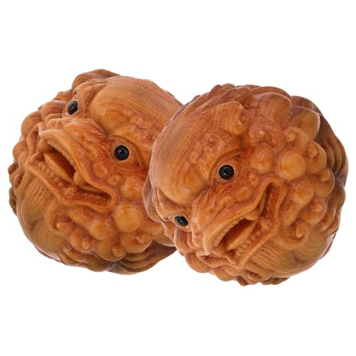 Mikikit Hand Therapy Ball Set 2 Pcs Wooden Hand Massager Palm Massager Ball Trigger