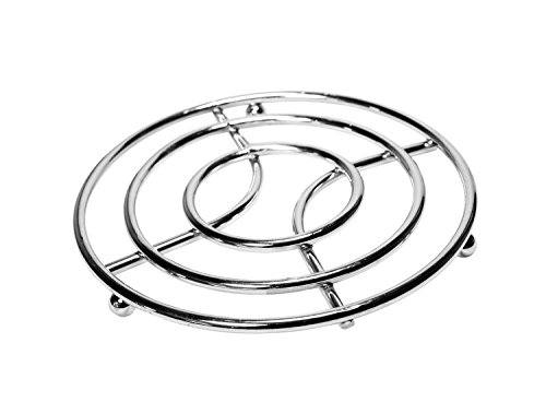 Preisvergleich Produktbild TOPFUNTERSETZER Chrom Ø 20cm rund Metall Topfgitter Topf Untersetzer 49