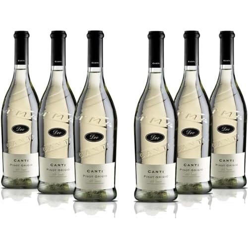 Canti Pinot Grigio Delle Venezie D.O.C. Weißwein 6 Flaschen Pinot Grigio trocken (6 x 0.75 l), 2E6M06CANTI.L