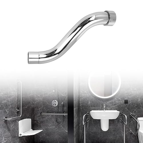 0XBIT Col de Cygne Robinet, Bec de Robinet Mural Universel, Bec Chromé en Forme de S en Acier Inoxydable, Interface 3/4 Pouces, pour Salle de Bain, Cuisine,...