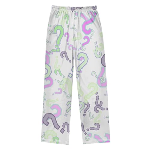 Question Mark Boys Pants Boys Athletic Pants Long Pant for Boywith Pockets Wide-Leg Size 6-14Y2