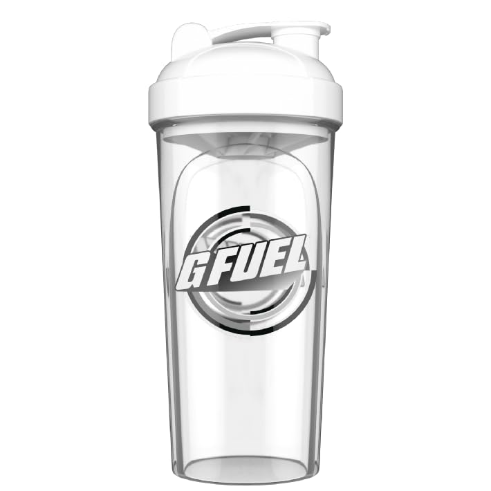 G Fuel Winter White 2.0 Shaker Bottle, Drink Mixer for Pre Workout, Protein, Smoothie, Meal Replacement Shakes, Energy Powder- 24 oz