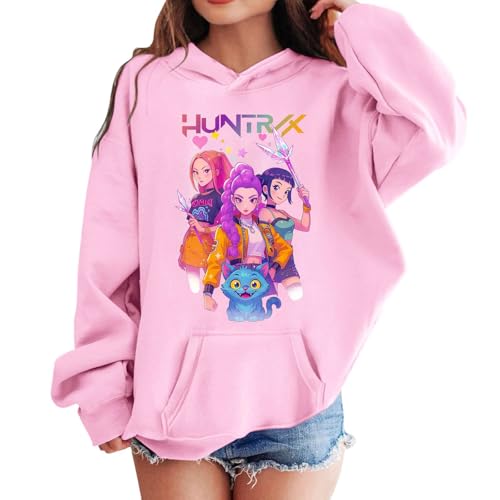 Sweats à Capuche Deux Côtés Kpop Demons Hunters Merch, Demon Huntrix