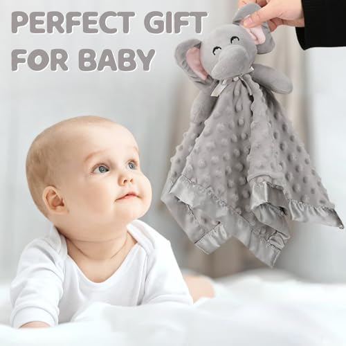 Pro Goleem AFJ4 Elephant Security Blanket, Soft Lovey Unisex Lovie Baby Gifts thumb #2